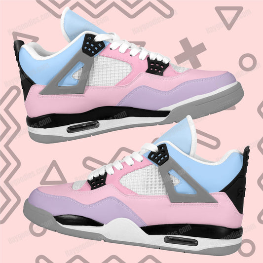 Cute Pastel Color Mix Retro Low Top J4 Style Sneakers