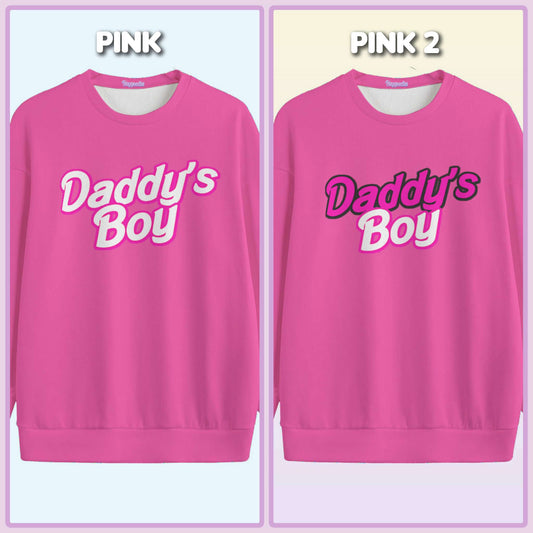 Daddy's Boy Pink Unisex Knitted Sweater-S to 7XL