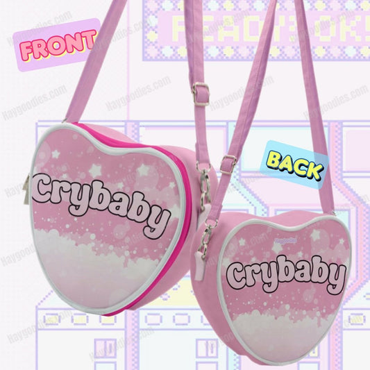 Crybaby Heart Shaped Shoulder Bag-Pink