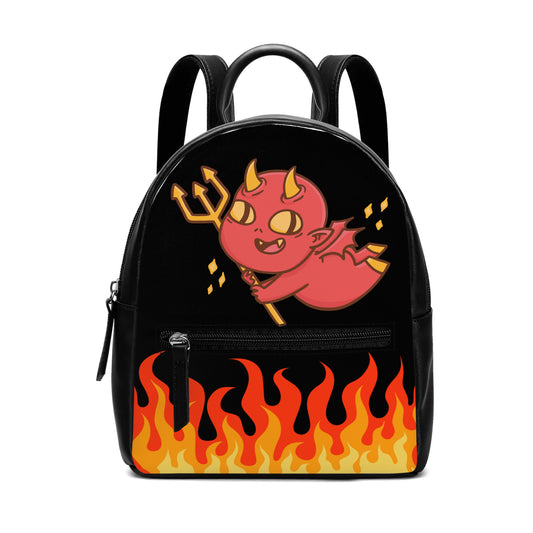 Cute Fire Demon PU Backpack - HayGoodies