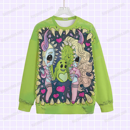 Cute Girl But She's A Space Monsters Unisex Knitted Sweater-S to 7XL
