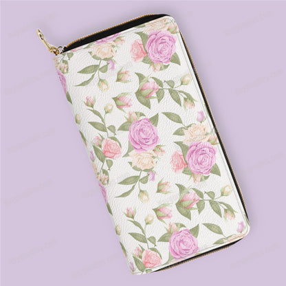 Pretty Pink Roses Zipper Purse - HayGoodies - purse