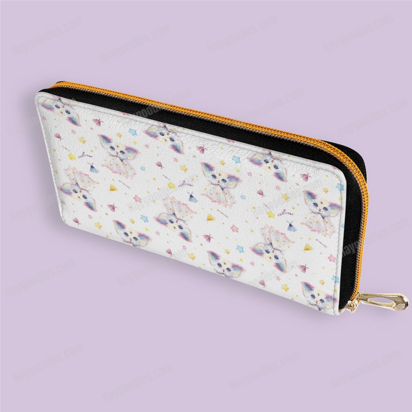 Cute White Bat Zipper Purse - HayGoodies - purse