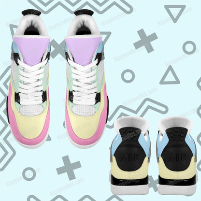 Pretty Pastel Colors Retro Low Top J4 Style Sneakers