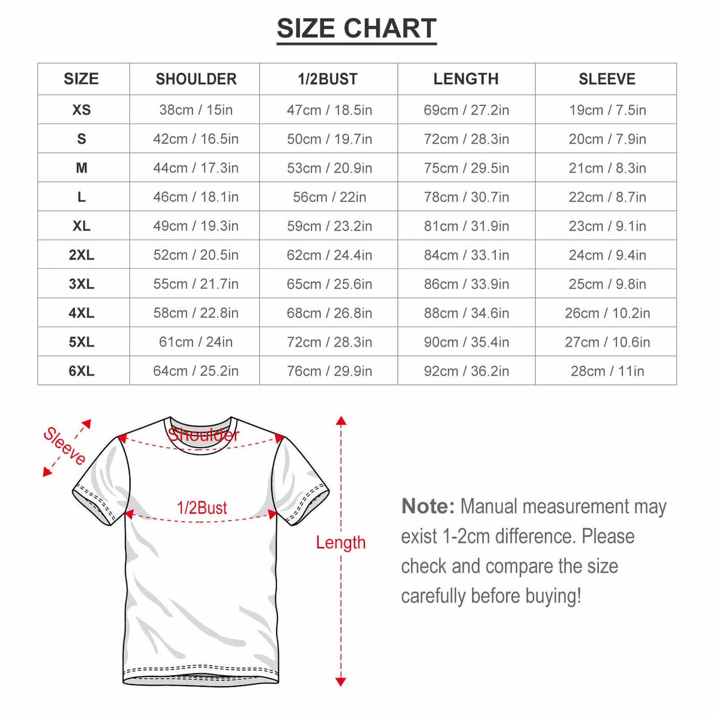 Design Your Own Unisex Short Sleeve All Over Print T-Shirt-XS to 6XL