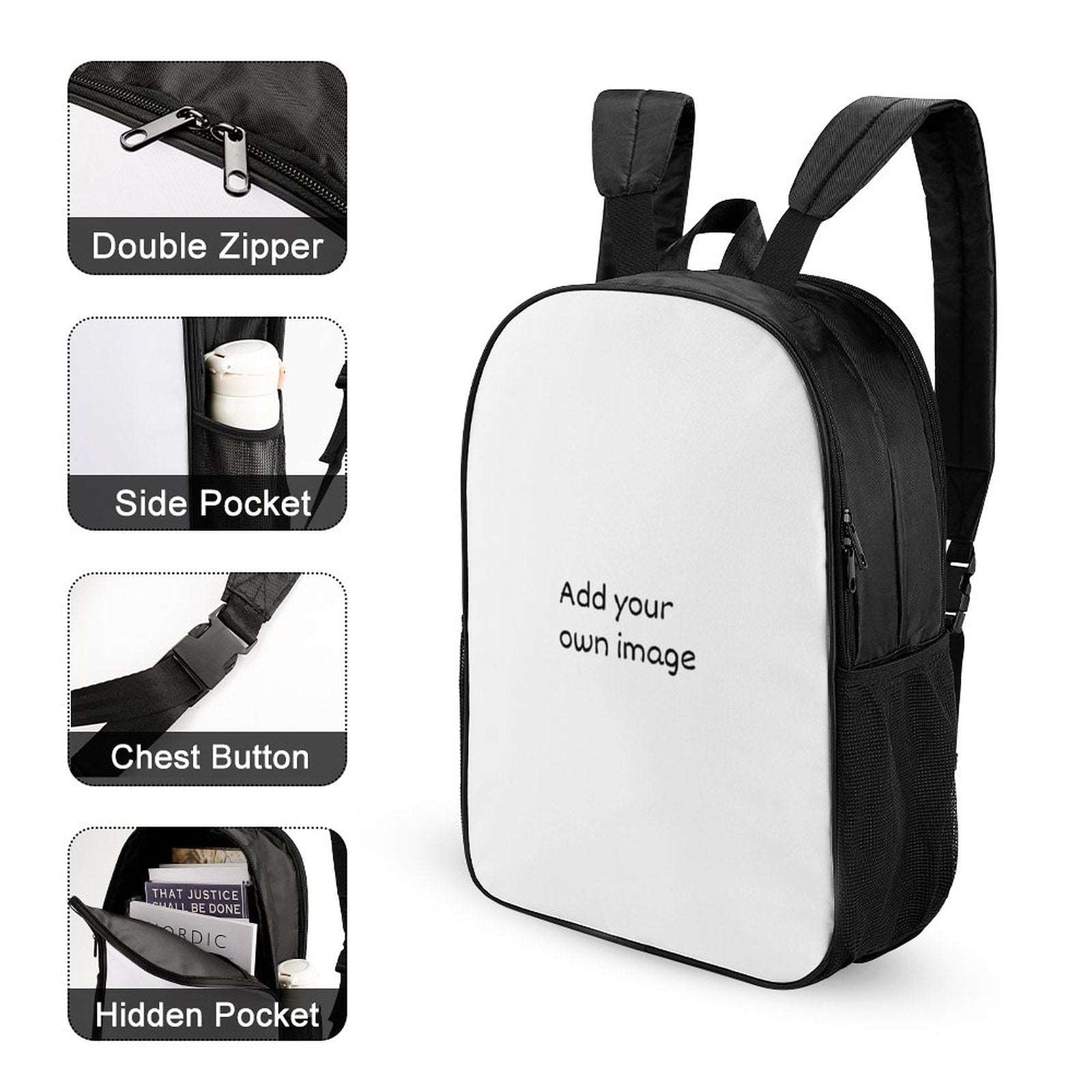 Create Your Own 17 inch Reversible Backpack (Dual-sided Printing)