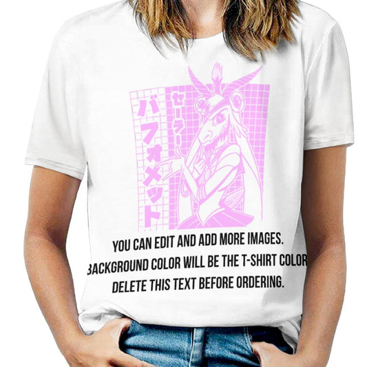 Pink Sailor Baphomet-Customize this Design T-Shirt-S to 6XL