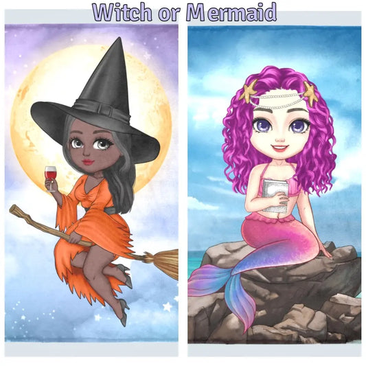 Personalised Fleece Blanket - Mermaid or Witch - HayGoodies