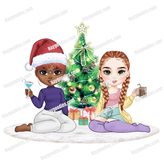 Personalized Christmas Characters -2 Girls