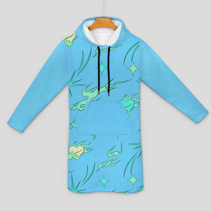 Design Your Own 230gsm Long Sleeve Hoodie Dress-S to 5XL