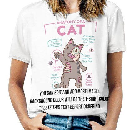 Anatomy of Cat-Customize this Design T-Shirt-S to 6XL