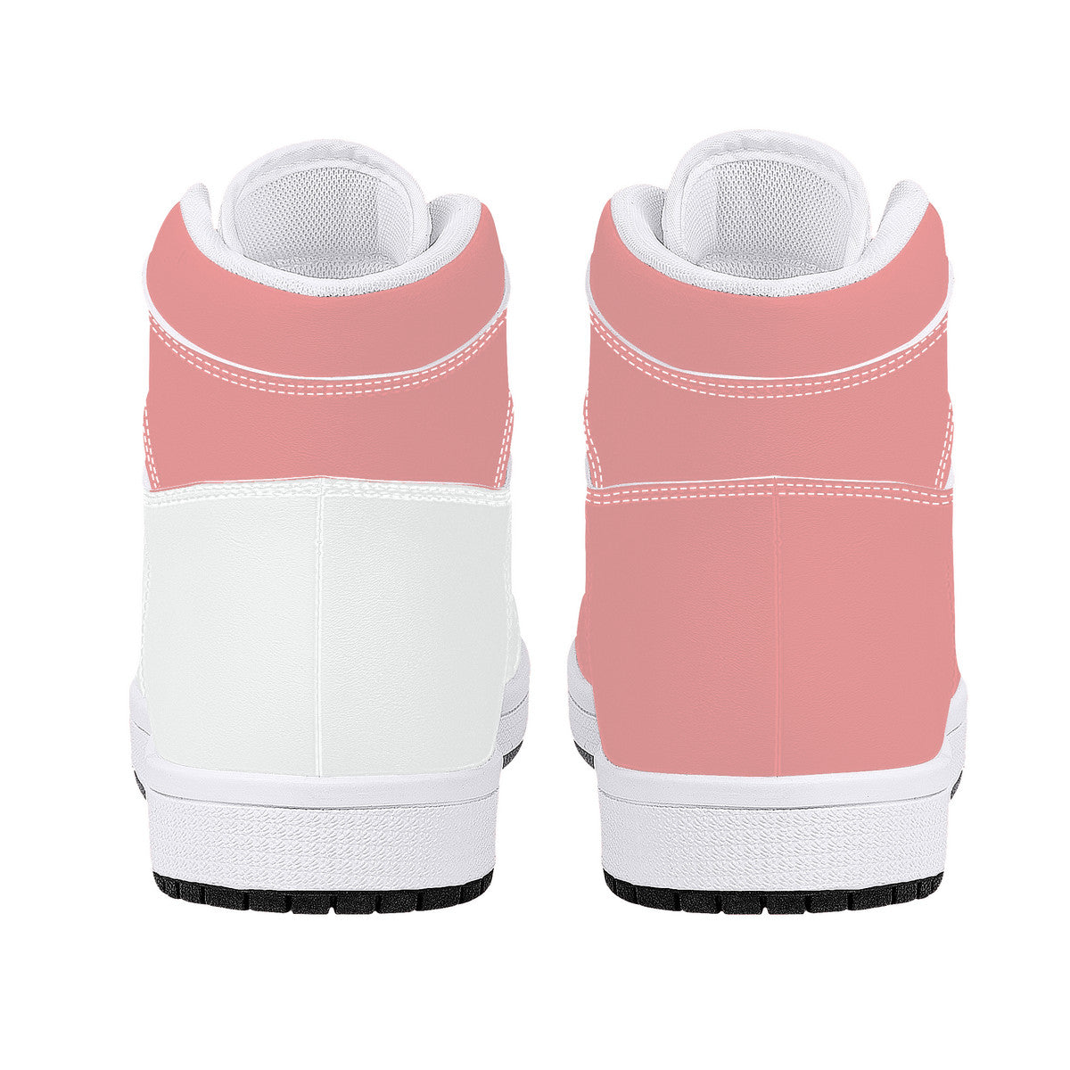 Create Your Own - High Top Synthetic Leather Sneakers - White - HayGoodies