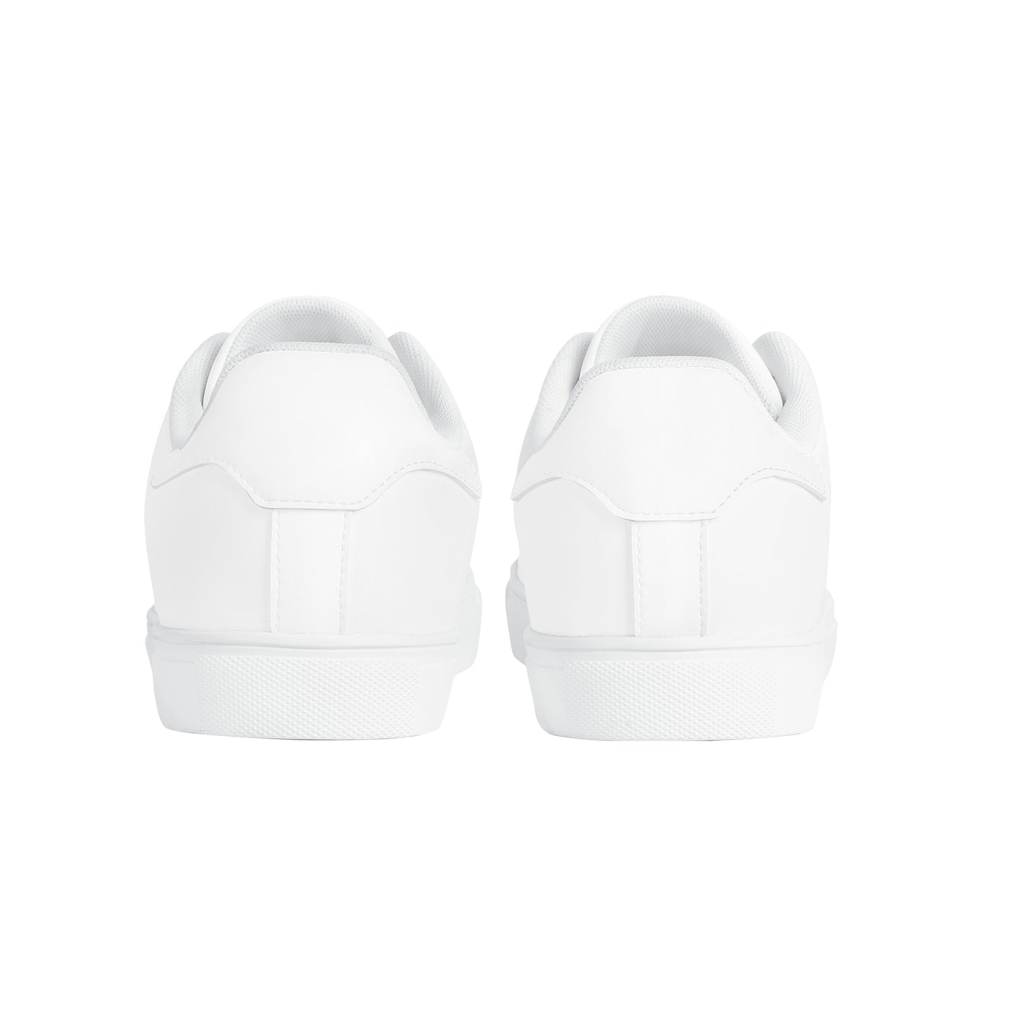 Create Your Own - Low Top Synthetic Leather Sneakers - White