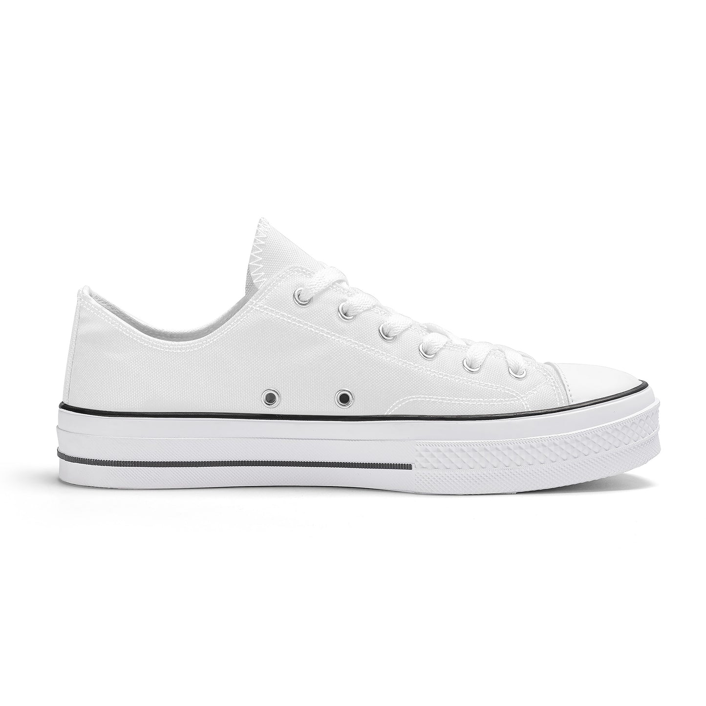 Create Your Own-Unisex Classic Low Top Canvas Shoes - White