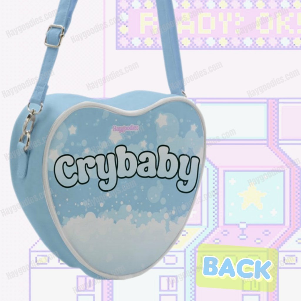 Crybaby Heart Shaped Shoulder Bag-Blue