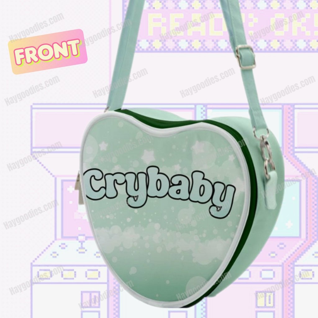 Crybaby Heart Shaped Shoulder Bag-Mint