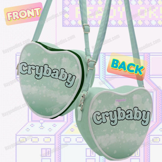 Crybaby Heart Shaped Shoulder Bag-Mint
