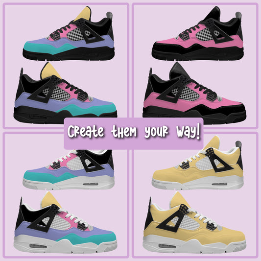 Personalize Your Own J4 Style Sneakers-Candy Shop Colors