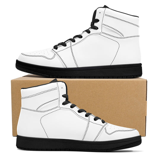 Personalize Your Own High Top Synthetic Leather Sneakers - Black Sole