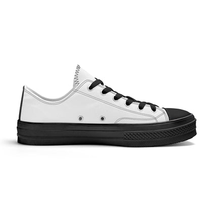 Create Your Own-Unisex Classic Low Top Canvas Shoes - Black