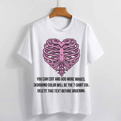 Heart Ribcage-Customize this Design T-Shirt-S to 6XL