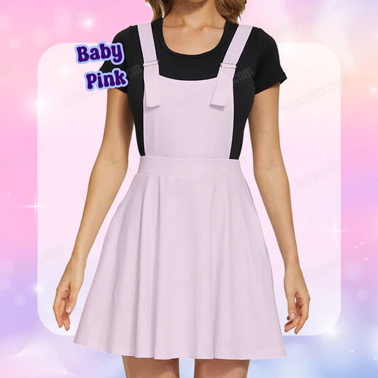 Baby Pink Overalls Dress-XS to 5XL