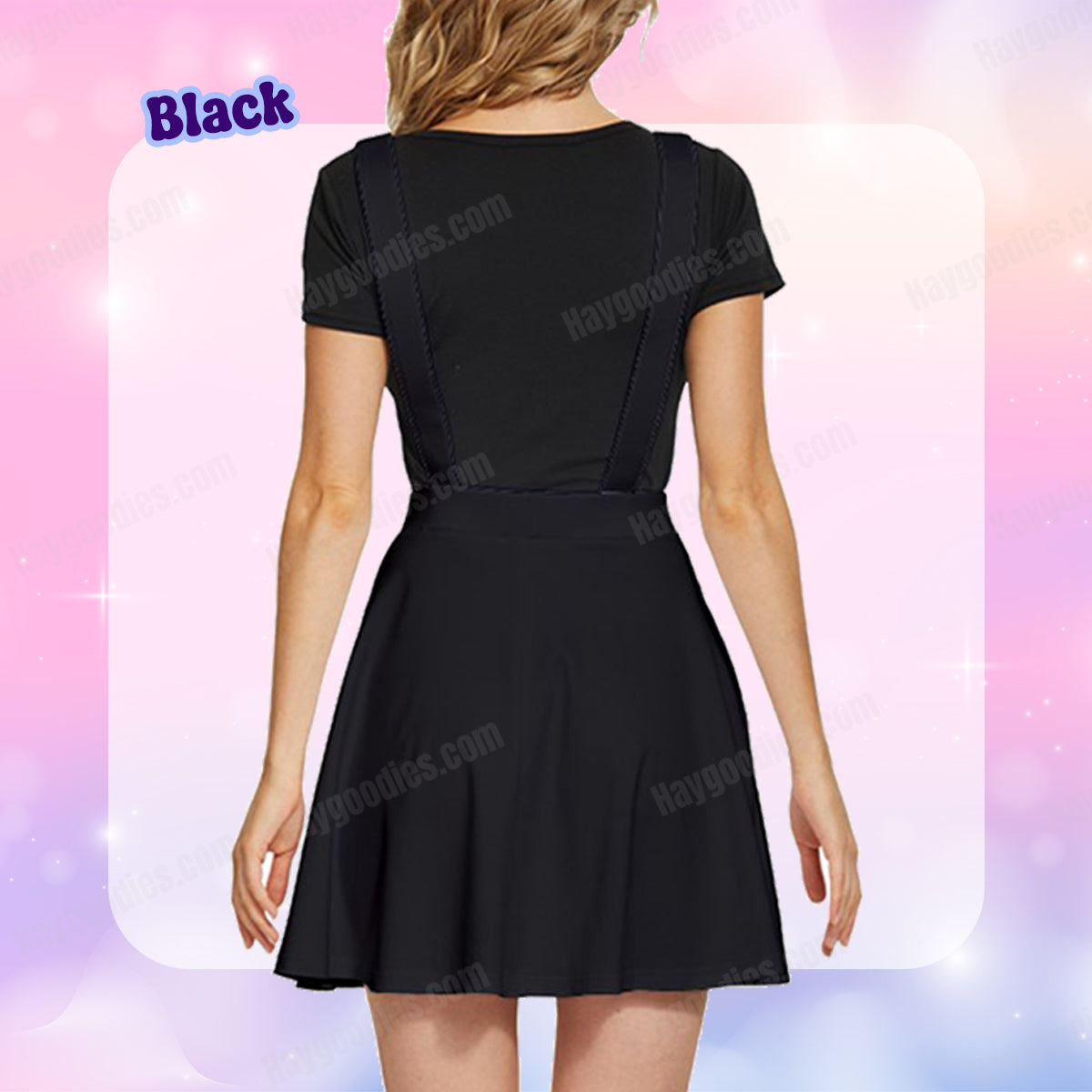 Black Overalls Dress-XS to 5XL
