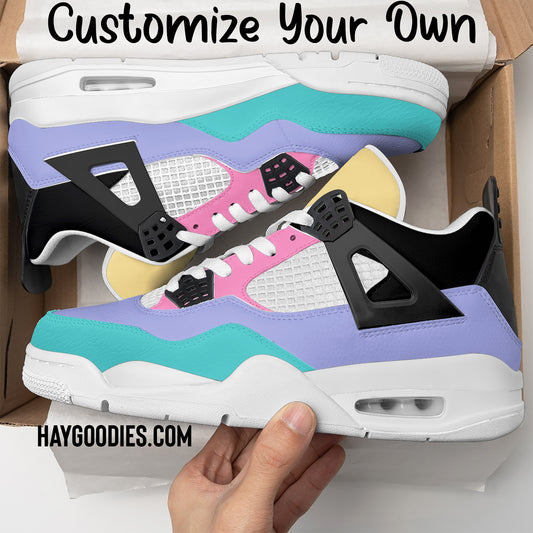 Customize Your Own J4 Style Sneakers-Candy Shoppe Colors