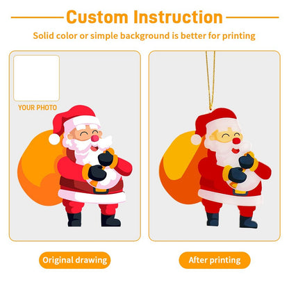 Create Your Own Acrylic Christmas Ornament (Different Images)- Set of 3 or 5