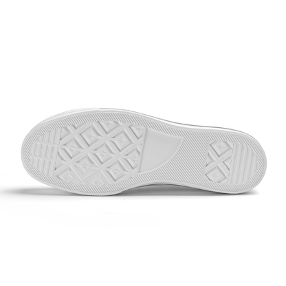 Customize Pixel 8-bit Patterns Unisex Low Top Canvas Shoes - White