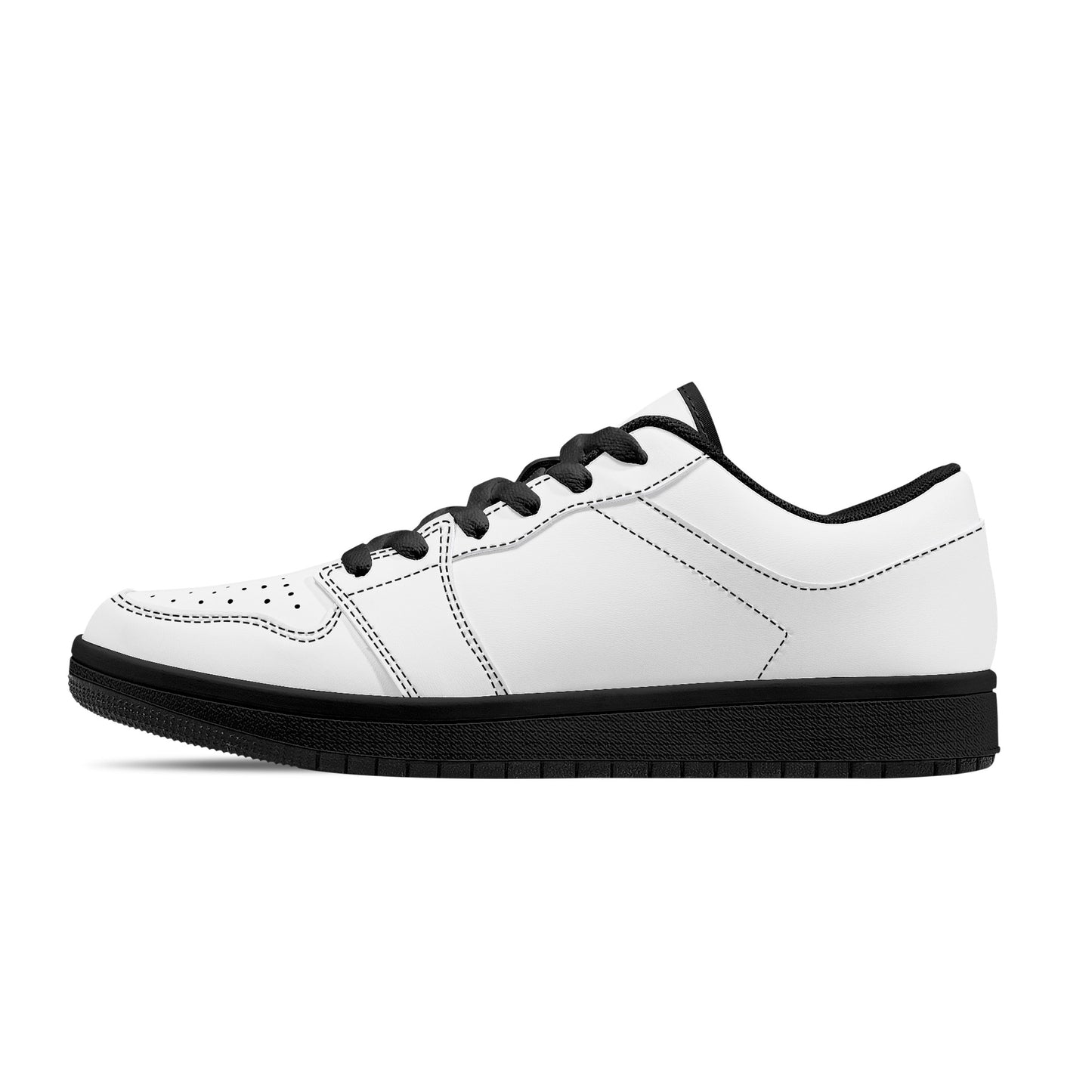 Create Your Own - Black Sole Low-Top Leather Sneakers