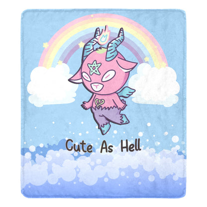 Cute As Hell Baphomet Ultra Soft Micro Fleece Blanket