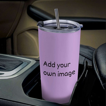 Create Your Own 20oz Travel Tumbler Mug with Straw and Cleaning Brush
