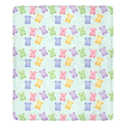 Cute Gummy Pastel Bears Ultra Soft Micro Fleece Blanket-Various Colors