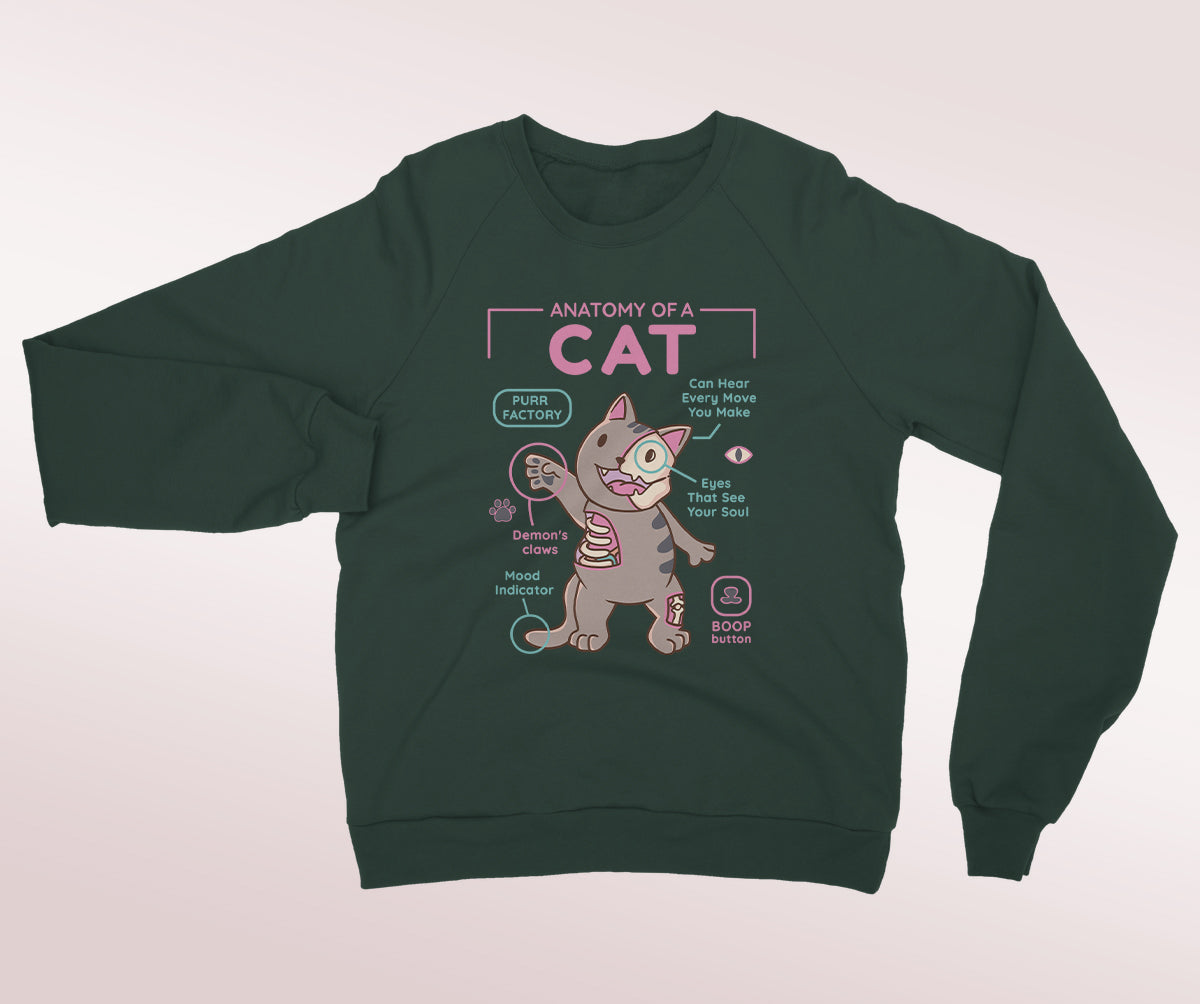 Anatomy of A Cat Sweatshirt - HayGoodies