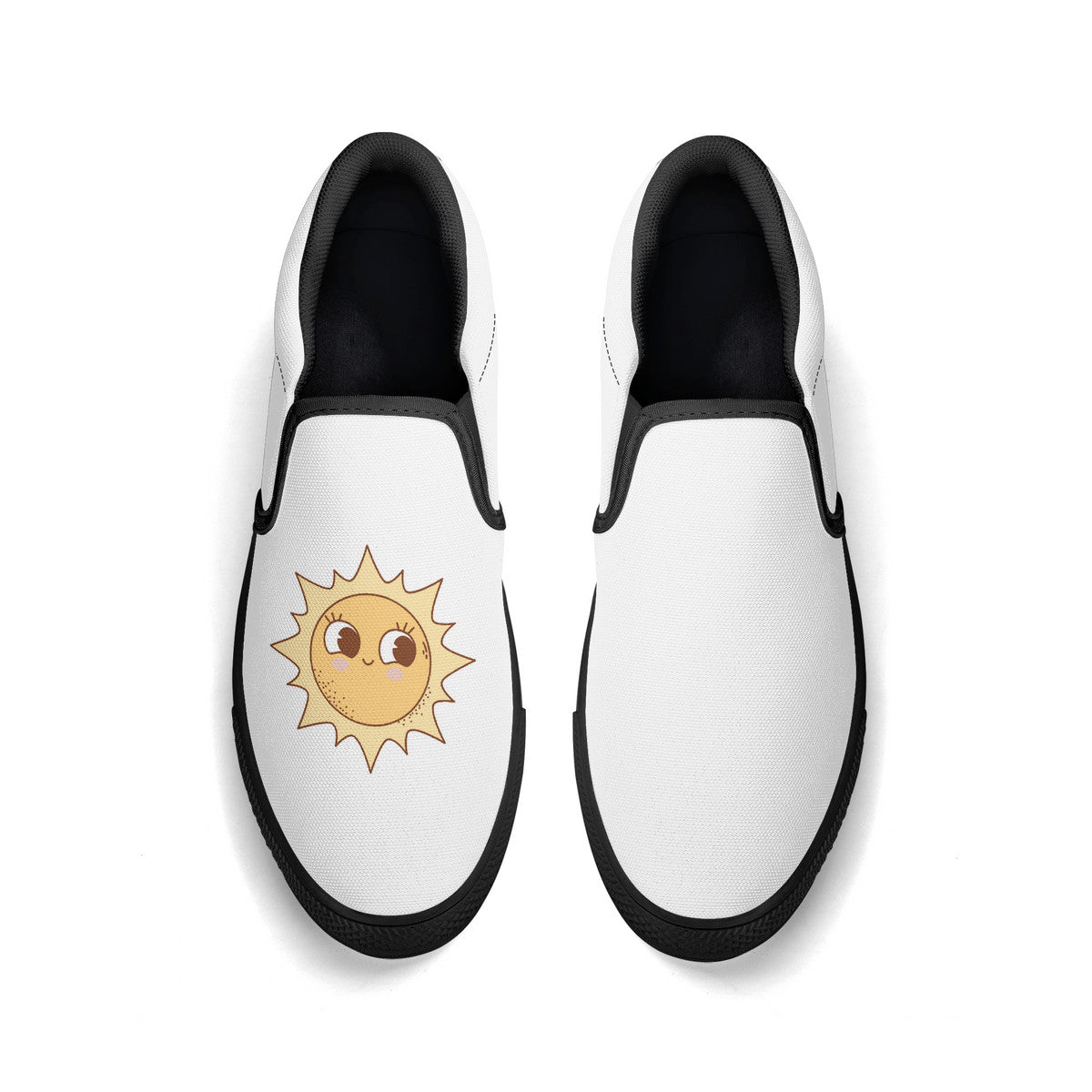 Create Your Own New Style Unisex Slip-on Shoes-Black or White Sole