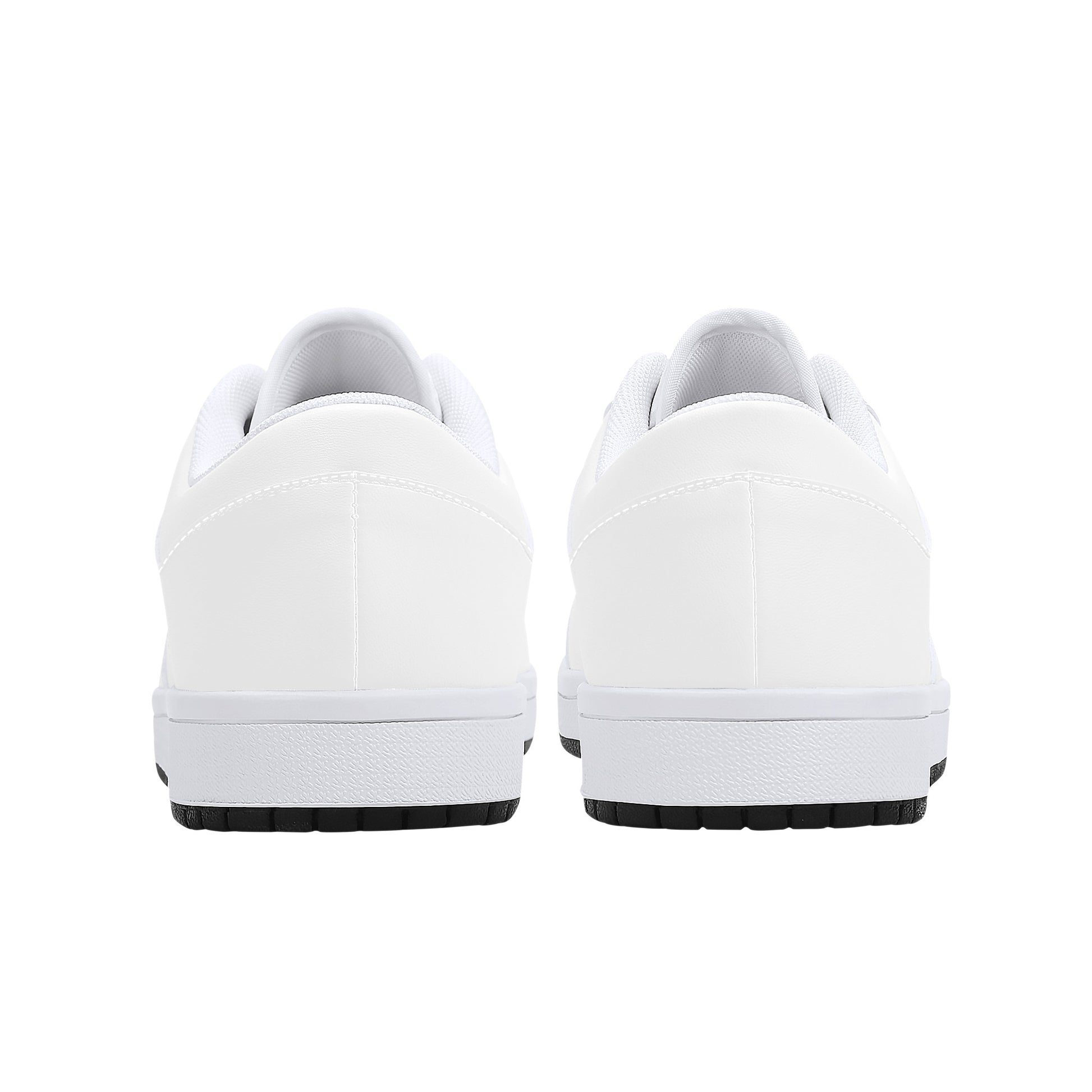 Create Your Own - Low Top Synthetic Leather Sneakers - White - HayGoodies