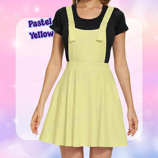Yellow Overalls Dress-XS to 5XL