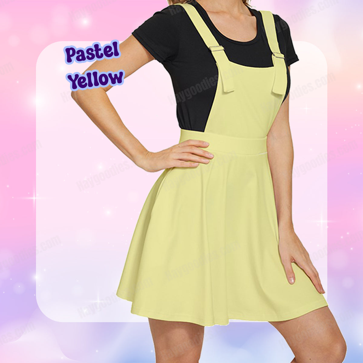 Yellow Overalls Dress-XS to 5XL