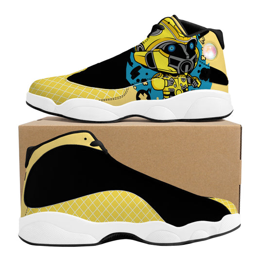 Personalize Your Own Basketball Shoes - Pre-Designed Black and Yellow