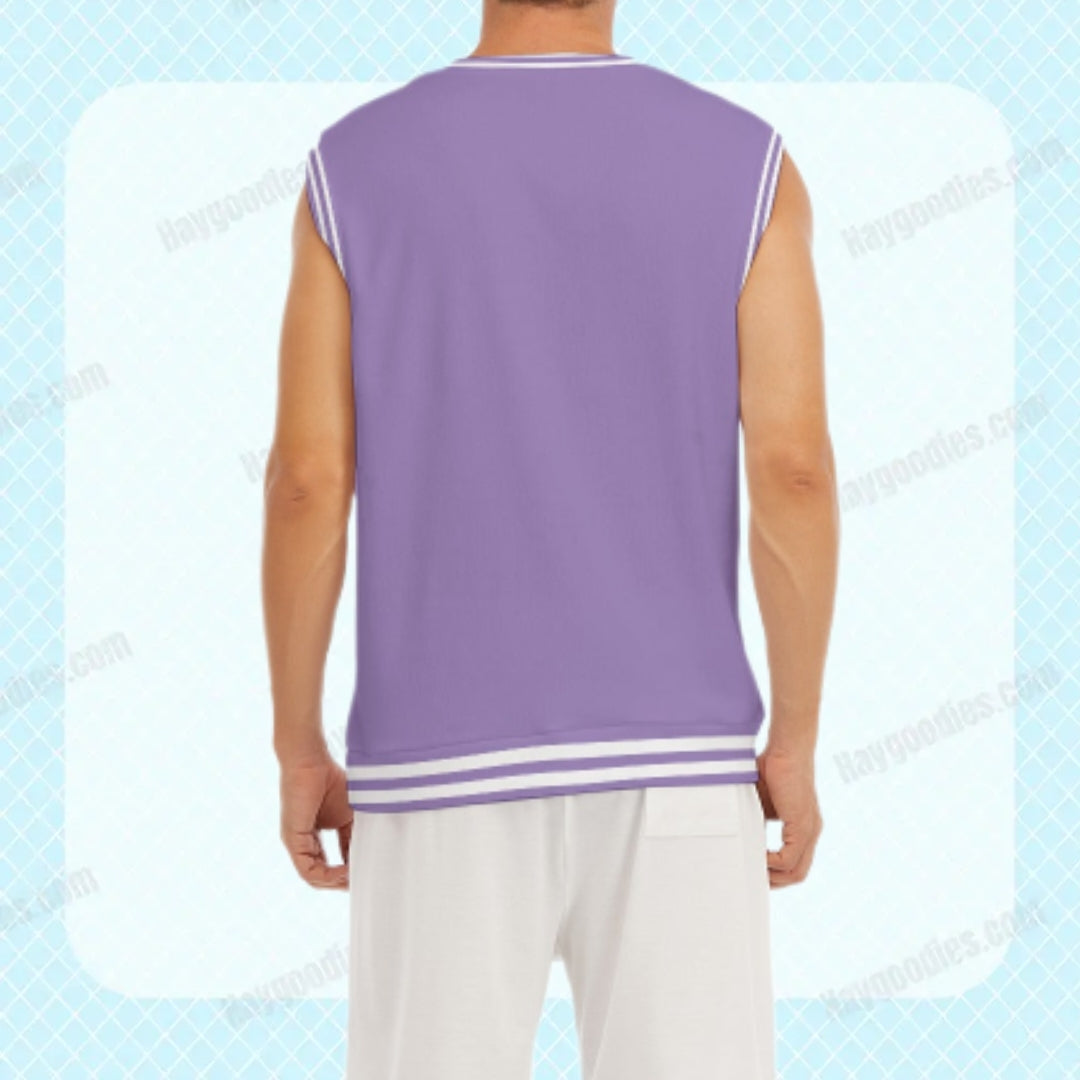 Lilac Unisex Knitted Vest-S to 5XL
