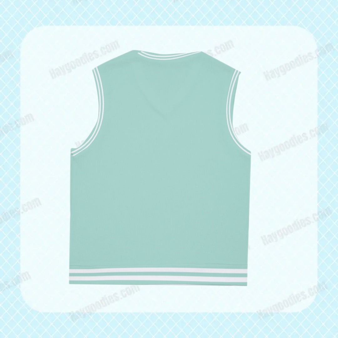 Mint Green Unisex Knitted Vest-S to 5XL