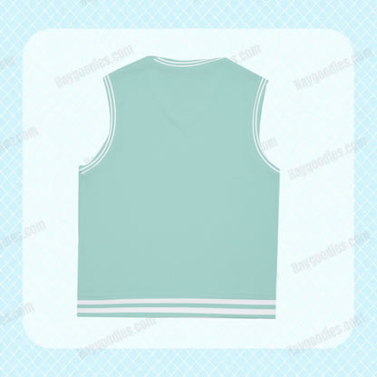 Mint Green Unisex Knitted Vest-S to 5XL