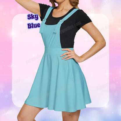 Sky Blue Overalls Dress-XS to 5XL