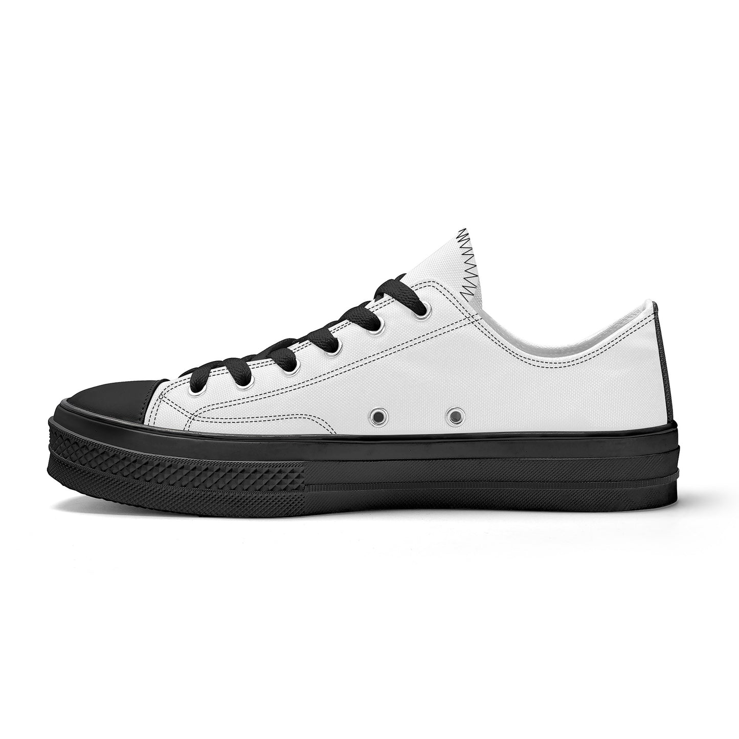 Create Your Own-Unisex Classic Low Top Canvas Shoes - Black