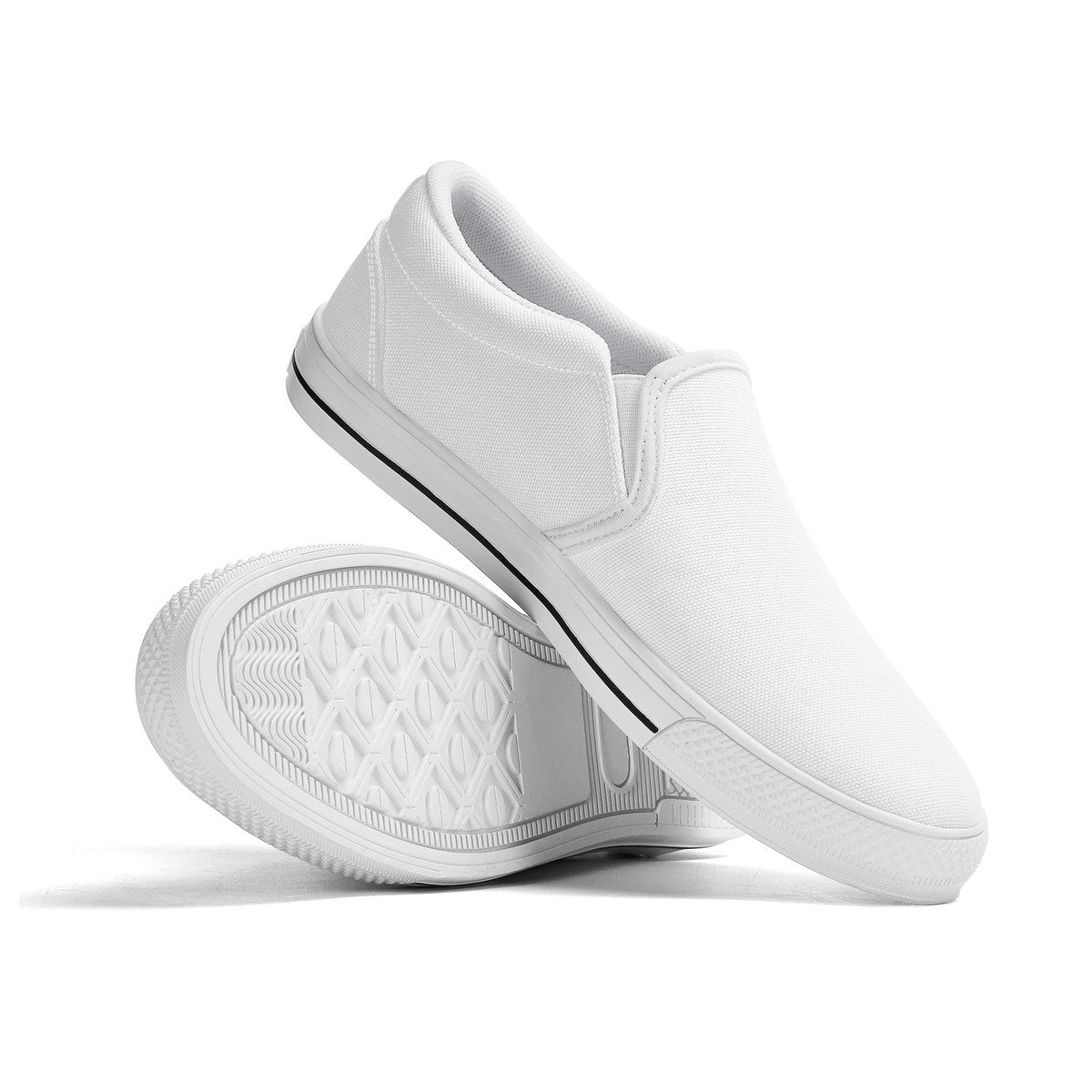 Create Your Own New Style Unisex Slip-on Shoes-Black or White Sole