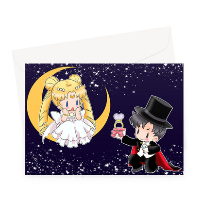 Princess Serenity and Endymion Folded A5 Card - HayGoodies