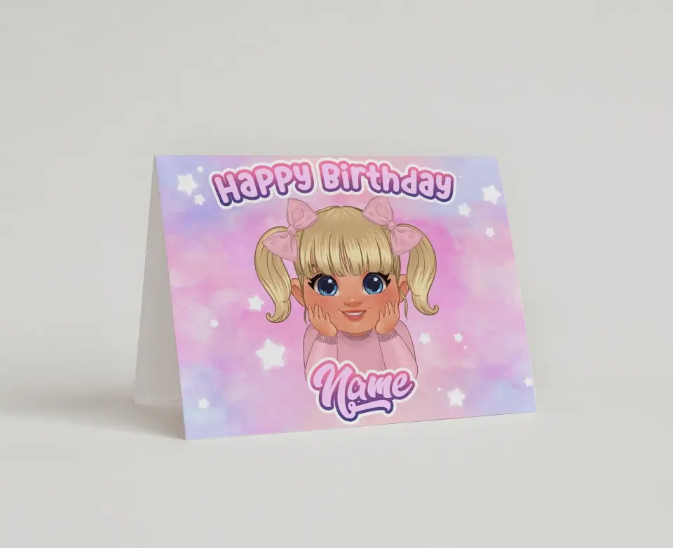 Cute Kids Personalised Birthday Card