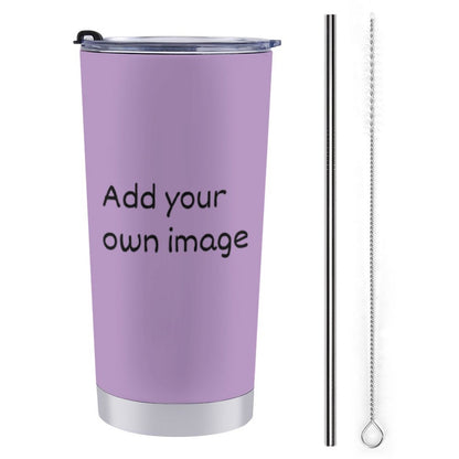 Create Your Own 20oz Travel Tumbler Mug with Straw and Cleaning Brush