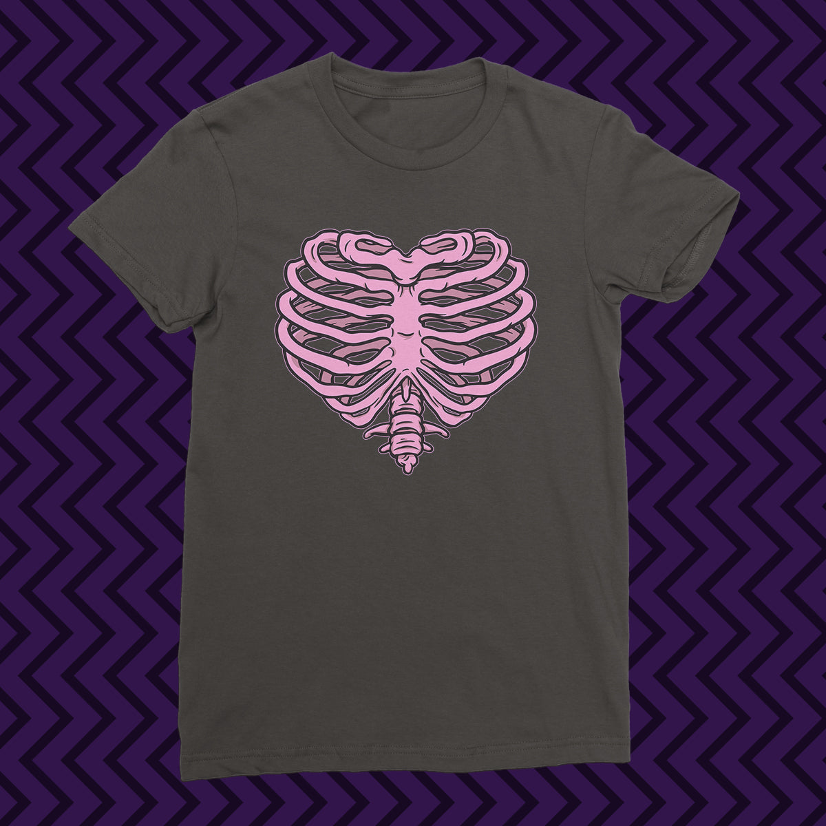 Heart Ribcage Ladies Fit T-shirt
